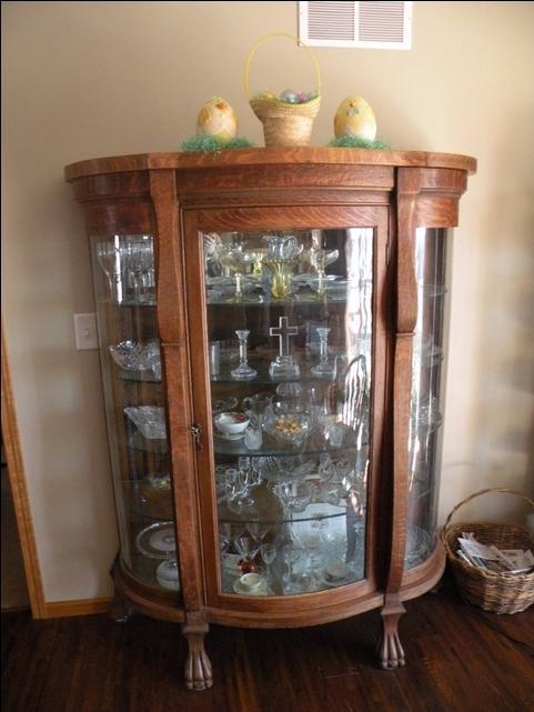 Rare Large Antique Oak Curved Glass China Cabinet Nex Tech Classifieds Contact Er