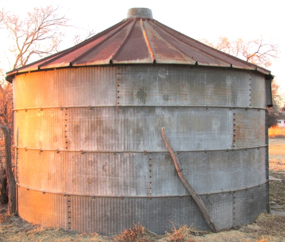 (2) Large, Round Steel Grain Bins or Storage Sheds - Nex 