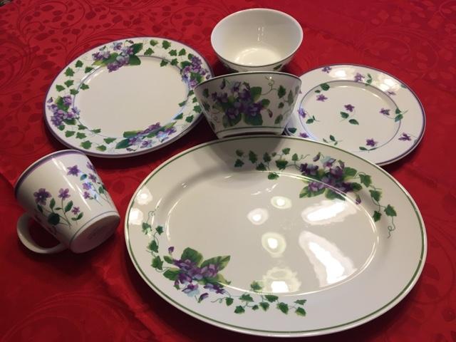 Waverly Garden Room Sweet Violets Plate And Cup Set Nex Tech Contact Er