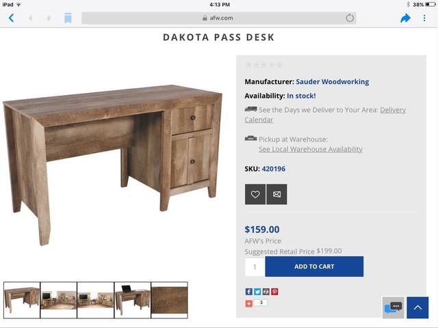 Price Reduced Again Beautiful Desk New In Box Nex Tech