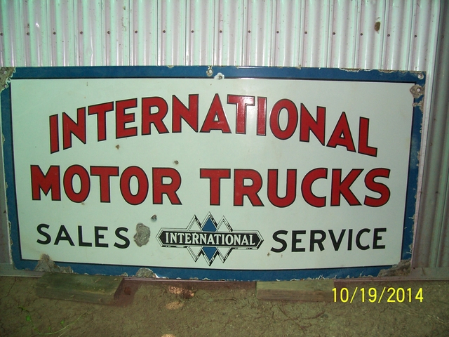 Old International Truck Dealership Advertising Sign - Nex-Tech Classifieds